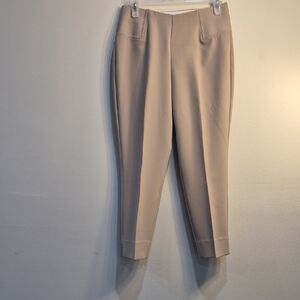 TanJay Petite Light Beige Cropped Dress Pants